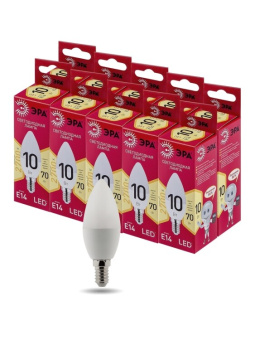 1Лампы (источники света) лампа светодиодная led b35-10w-827-e14 r (диод, свеча, 10вт, тепл, e14) (10/100/3500) | б0049641 | эра выгодная цена