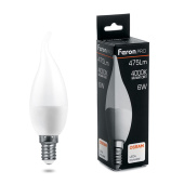Лампы (источники света) лампа светодиодная .pro lb-1306 свеча e14 6w 4000k osram led | 38048 | feron выгодная цена