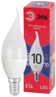 1Лампы (источники света) лампа светодиодная red line led bxs-10w-865-e14 r e14 / е14 10вт свеча на ветру холодный дневной свет | б0045343 | эра выгодная цена