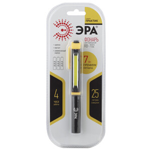 1Фонари фонарь рабочий 1хled cob 3xaaa rb-702 практик, магнит, крючок | б0027821 | эра выгодная цена