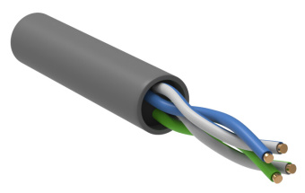 1Кабель витая пара (UTP, FTP) витая пара u/utp 5e 24awg 2pr lszh 1м серый 305м рф generica | bc1-c5e02-121-305-r-g | itk выгодная цена