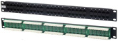 Патч-панели патч-панель pp-19-50-8p8c-c5-110d 19", 1u, 50 портов rj-45, категория 5, dual idc (комп. раскладка, 2 пары на порт 1,2,3,6) | 20341 | hyperline выгодная цена