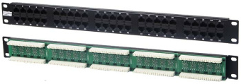 1Патч-панели патч-панель pp-19-50-8p8c-c5-110d 19", 1u, 50 портов rj-45, категория 5, dual idc (комп. раскладка, 2 пары на порт 1,2,3,6) | 20341 | hyperline выгодная цена
