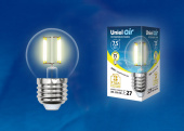 Лампы (источники света) лампа светодиодная led-g45-7,5w/ww/e27/cl gla01tr led. "шар", прозр серия air. 3000k | ul-00003252 | uniel выгодная цена