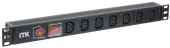 Шкафы и стойки телекоммуникационные 19 pdu 7 розеток c13, с выкл. и защ. от перенапр, без шнура | ph13-7c133 | itk выгодная цена