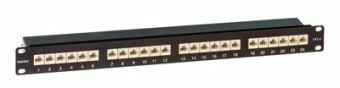 1Патч-панели патч-панель 19",1u,cat6, 24 порта rj45, экранированная | rn6ppf241bk | dkc выгодная цена