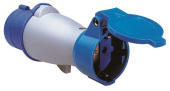 Разъемы промышленные адаптер 216schuko, iec/schuko 16a, 2p+e, ip44 | 2cma170196r1000 | abb выгодная цена