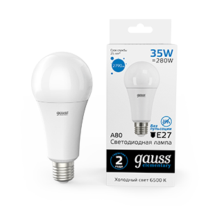1Лампы (источники света) лампа светодиодная led elementary a67 35w e27 2790lm 6500k | 70235 | gauss выгодная цена