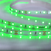 Ленты светодиодные лента светодиодная зеленый свет uls-m11-2835-60led/m-8mm-ip20-dc12v-4,8w/m-5m-green profi | ul-00004360 | uniel выгодная цена