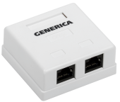 Розетки, адаптеры и модули Keystone розетка инф. настенная rj45 кат. 5е utp 2 порта generica | cs2-1c5eu-22-g | itk выгодная цена