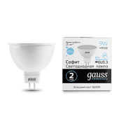 Лампы (источники света) лампа светодиодная led 9вт gu5.3 6500к elementary mr16 | 13539 | gauss выгодная цена