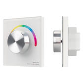 Ленты светодиодные панель smart-p8-rgb-g-in white (12-24v, 3x4a, rotary, 2.4g) (arlight, ip20 пластик, 5 лет) | 033764 | arlight выгодная цена