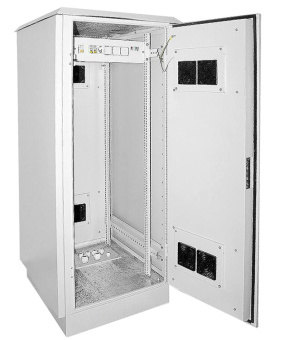 1Шкафы и стойки телекоммуникационные 19 шкаф уличный 19" 42u 720x860, ip55 металл двери, серый | lo35-42u78-mm55 | itk выгодная цена