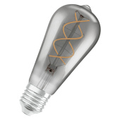 Лампы (источники света) лампа светодиодная led vintage 1906 led cl edison fil smoke 15 non-dim 5w/818 e27 | 4058075269941 | osram выгодная цена