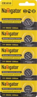 1Элементы питания и аккумуляторы элемент питания nbt-cr1616-bp5 | 94779 | navigator выгодная цена