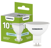 Лампы (источники света) лампа светодиодная mr16 софит 10вт 230в 6500к gu5.3 generica | ll-mr16-10-230-65-gu5-g | iek выгодная цена