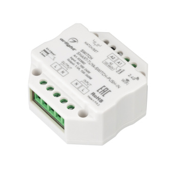 1Ленты светодиодные контроллер-выключатель smart-tuya-switch-push-in (230v, 1.5a, wifi, 2.4g) (arlight, ip20 пластик, 5 лет) | 033002 | arlight выгодная цена