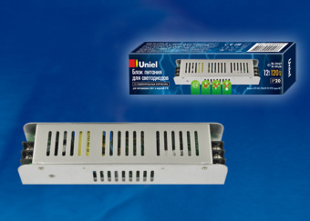 1Ленты светодиодные блок питания uet-vas-120a20 12v ip20 120вт. металл.корпус. | ul-00002430 | uniel выгодная цена