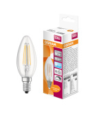 Лампы (источники света) лампа светодиодная филаментная led star classic b 5w, прозрачная колба, е14 lsclb60d 5w/840 230v fil e14 10x1ru | 4058075230385 | osram выгодная цена