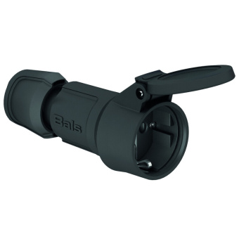 1Разъемы промышленные розетка кабельная schuko 16a 3p(2p+e) 250v ip54 черный multi-grip 7488 i 7488-bals i bals выгодная цена