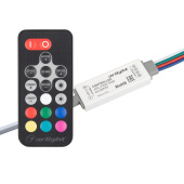 Ленты светодиодные контроллер arl-fine-rgb black (5-24v, 3x2a, rf пду 18кн) (arlight, ip20 пластик, 1 год) | 027197 | arlight выгодная цена