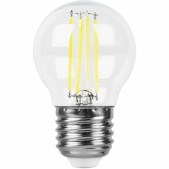 1Лампы (источники света) лампа светодиодная lb-509 (9w) 230v e27 2700k филамент g45 прозрачная | 38003 | feron выгодная цена
