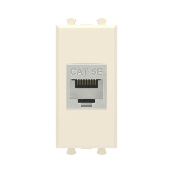 1Розетки, выключатели, звонки электрические компьютерная розетка rj-45 без шторки модульная, кат.5е экранированная, "avanti", "ванильная дымка", 1 модуль | 4405761 | dkc выгодная цена
