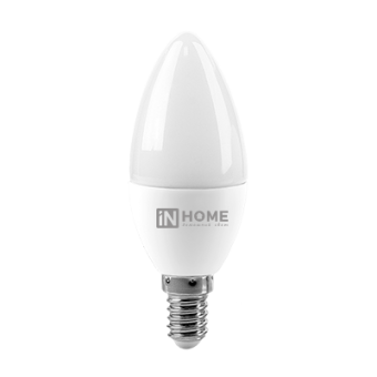1Лампы (источники света) лампа светодиодная led-свеча-vc 6вт 230в е14 6500к 540лм | 4690612030333 | in home выгодная цена