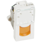 Розетки, выключатели, звонки электрические mosaic rj45 utp 6a 1м оранж.шторка | 076527 | legrand выгодная цена