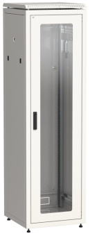 1Шкафы и стойки телекоммуникационные 19 шкаф сетевой 19" linea n 42u 600х600 мм стеклянная передняя дверь, задняя металлическая серый | ln35-42u66-gm | itk выгодная цена