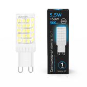 Лампы (источники света) лампа светодиодная g9 ac185-265v 5,5w 560lm 6500k керамика led 1/10/200 | 107009306 | gauss выгодная цена