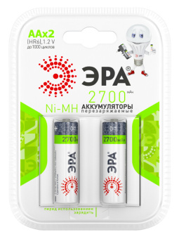 1Элементы питания и аккумуляторы аккумулятор hr6-2bl 2700mah (20/240/6000) (aa) | c0038458 | эра выгодная цена