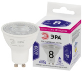 Лампы (источники света) лампа светодиодная std led lense mr16-8w-860-gu10 gu10 8вт линзованная софит холодный белый свет | б0054943 | эра выгодная цена