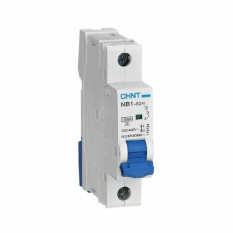 1Модульное оборудование (выключатели, УЗО, АВДТ,  УЗДП) выключатель автоматический однополюсный nb1-63h 1p 6a 10ка х-ка d (r) | 179807 | chint выгодная цена