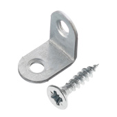 Крепёж угол мебельный 19х19х12 с шурупом (4 шт) цинк - пакет ( 0,02597 кг) | 110081 | tech-krep выгодная цена