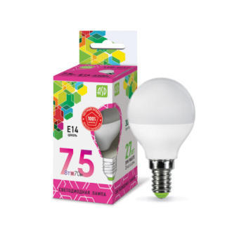 1Лампы (источники света) лампа светодиодная led-шар-standard 7.5вт 230в е14 6500к 675лм | 4690612019017 | asd выгодная цена