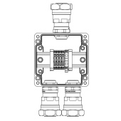 Коробки распределительные коробка клеммная ex из grp; 1ex e iic t5 gb / ex tb iiib t95°c db /ip66; клеммы 4 кв.мм - 5 шт.; а,с: ввод d10,5-18мм под небронир-ный кабель в мета выгодная цена
