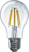 Лампы (источники света) лампа светодиодная led 8вт е27 230в 4000к nll-f-a60-8-230-4k-e27 грушевидная прозрачная | 61345 | navigator выгодная цена