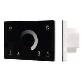 Ленты светодиодные панель sens smart-p79-dim black (230v, 4 зоны, 2.4g) (arlight, ip20 пластик, 5 лет) | 028399 | arlight выгодная цена