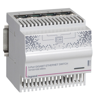 1Шкафы и стойки телекоммуникационные 19 свитч 1гб на 4 выхода rj45. размер: 4din | 413009 | legrand выгодная цена
