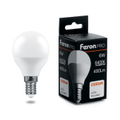 Лампы (источники света) лампа светодиодная .pro lb-1406 шарик e14 6w 6400k osram led | 38067 | feron выгодная цена