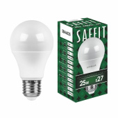 Лампы (источники света) лампа светодиодная sba6525 25w 6400k 230v e27 a65 | 55089 | saffit выгодная цена