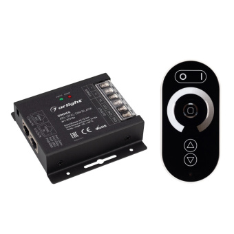 1Ленты светодиодные диммер arl-oval-dim black (12-24v, 3x10a, пду овал, rf, rj45) (arlight, ip20 металл, 3 года) | 027156 | arlight выгодная цена