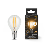 Лампы (источники света) лампа светодиодная black led filament шар e14 7w 550lm 2700k step dimmable | 105801107-s | gauss выгодная цена