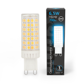 Лампы (источники света) лампа светодиодная g9 ac185-265v 6,5w 700lm 6500k керамика led 1/10/200 | 107309306 | gauss выгодная цена