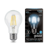 Лампы (источники света) лампа светодиодная black led filament a60 e27 10w 970lm 4100к | 102802210 | gauss выгодная цена