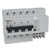 Модульное оборудование (выключатели, УЗО, АВДТ,  УЗДП) автоматический выключатель дифференциального тока ад14-43c40-аc-ухл4 (4p, c40, 100ma) 4,5ка| 318390 | кэаз выгодная цена