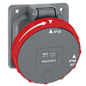 Разъемы промышленные встраиваемая розетка hypra - ip 66/67-55 - 3к+н+3 - 63 а - пластик | 059428 | legrand выгодная цена