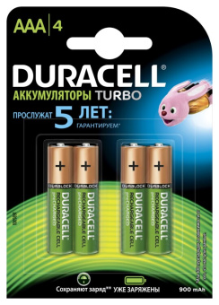 1Элементы питания и аккумуляторы аккумуляторы duracell hr03-4bl 850mah/900mah предзаряженные | б0014861 | duracell выгодная цена