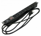 Шкафы и стойки телекоммуникационные 19 she19-8iec-s-2.5eu блок розеток для 19" шкафов, горизонтальный, 8 розеток iec320 c13, выключатель с подсветкой, 482.6x44.4x44.4мм | 426780 | hyperline выгодная цена